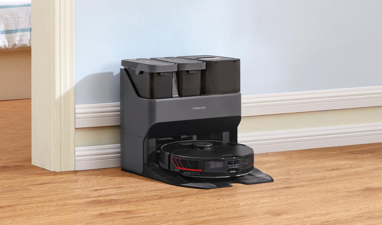 Roborock S7 MaxV Ultra is a robot vacuum that self-empties, self